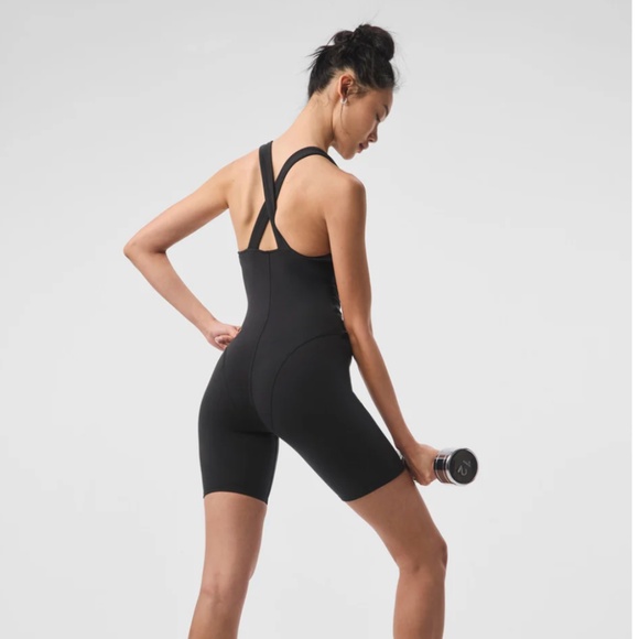 ALO Yoga Black Athletic Romper - Picture 4 of 13